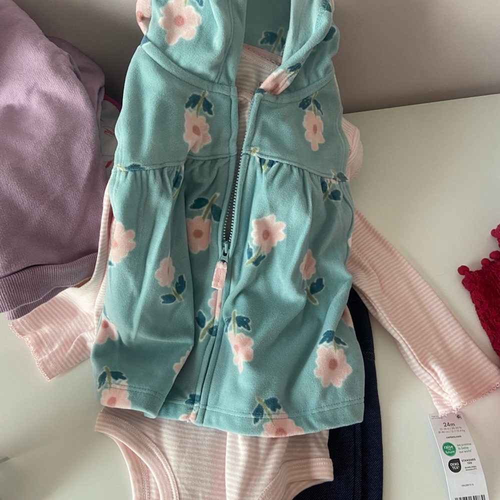 Carter's Pink Ruffled Baby Outfit